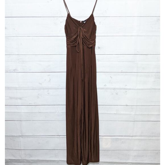 Rachel Rachel Roy Willow Strappy Slinky Jumpsuit Brown Women's Size Small - Picture 5 of 10